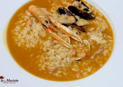 Arrós caldos mariner Arroz con bogavante Restaurant La Marieta Mollet del Valles,