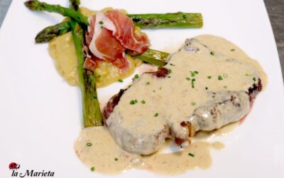 Restaurant La Marieta, Mollet del Vallès, Barcelona, filet de bou amb salsa d’ibèrics