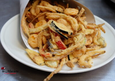 Paperina de verduritas fritas,Restaurant La Marieta, Mollet del Valles, Barcelona