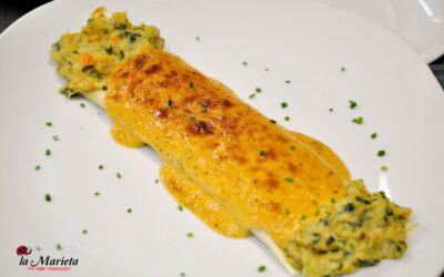 Restaurante La Marieta, Mollet del Vallès, Barcelona, menú diario a 11,60€,crep de verduras y pescado, todos los días un arroz diferente