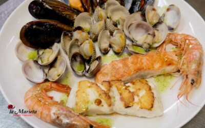 Restaurante La Marieta, Mollet del Vallès,Barcelona, tel.93 593 31 83, parrillada de pescado y marisco
