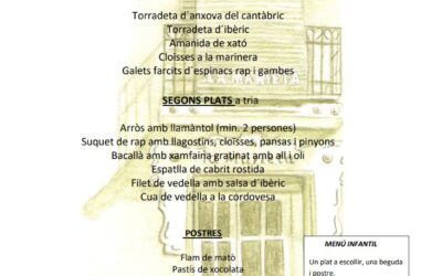 Menú Nadal 2020, restaurant la Marieta de Mollet del Vallès, Barcelona